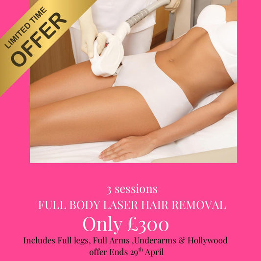 Full Body Laser Hair Removal (3 Sessions)